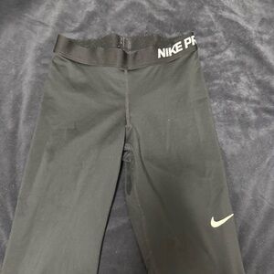Nike Black Leggings with white Logo